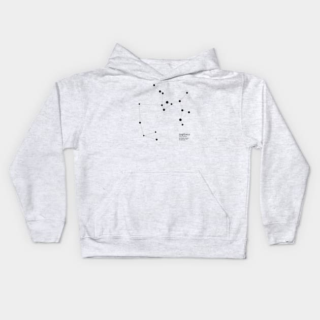 Sagittarius Zodiac Constellation Kids Hoodie by Constellations